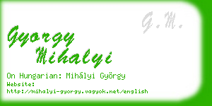 gyorgy mihalyi business card